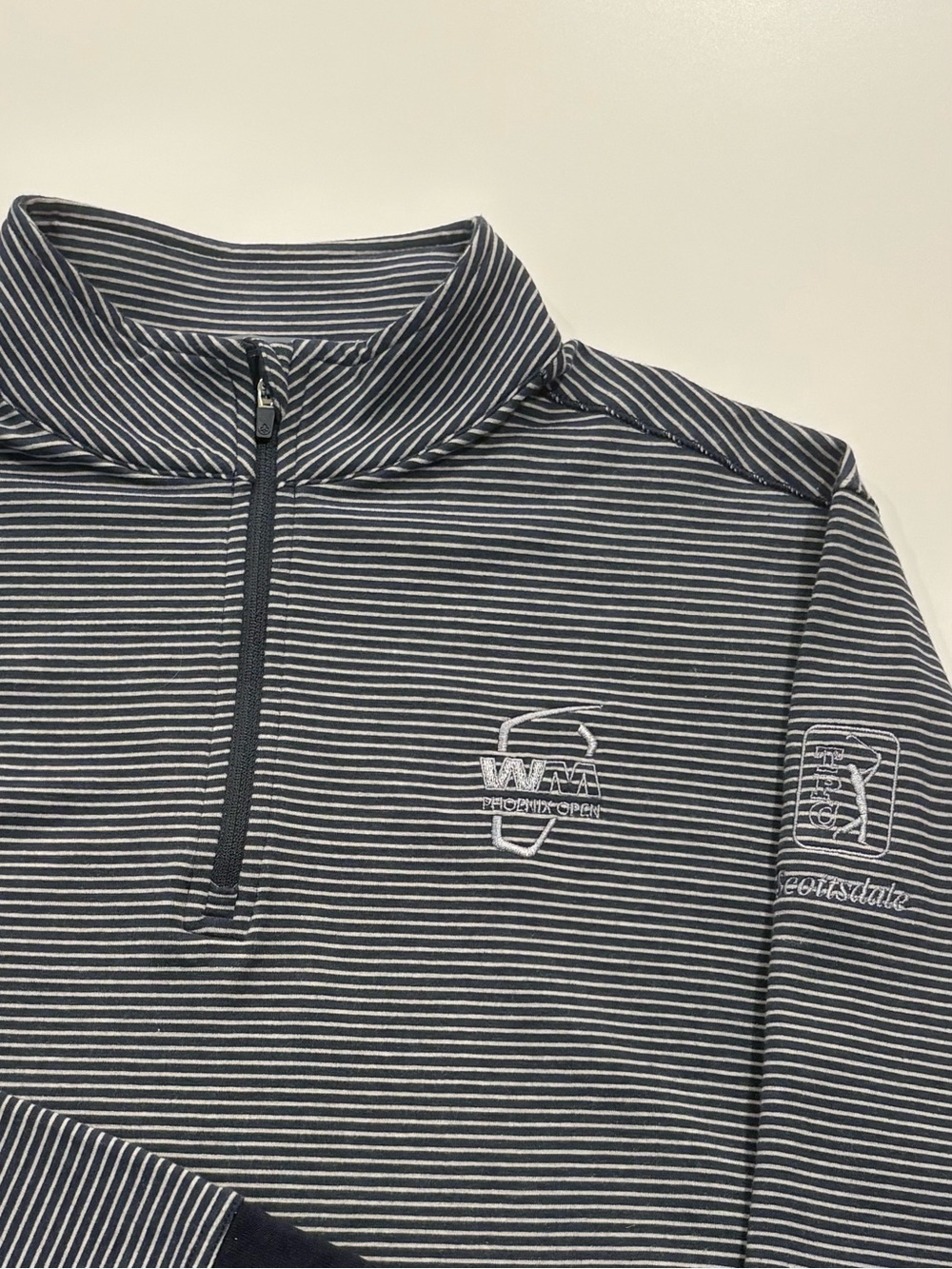 Tasc Performance Men's 1/4 Zip M Pullover Blue Gray Organic Cotton